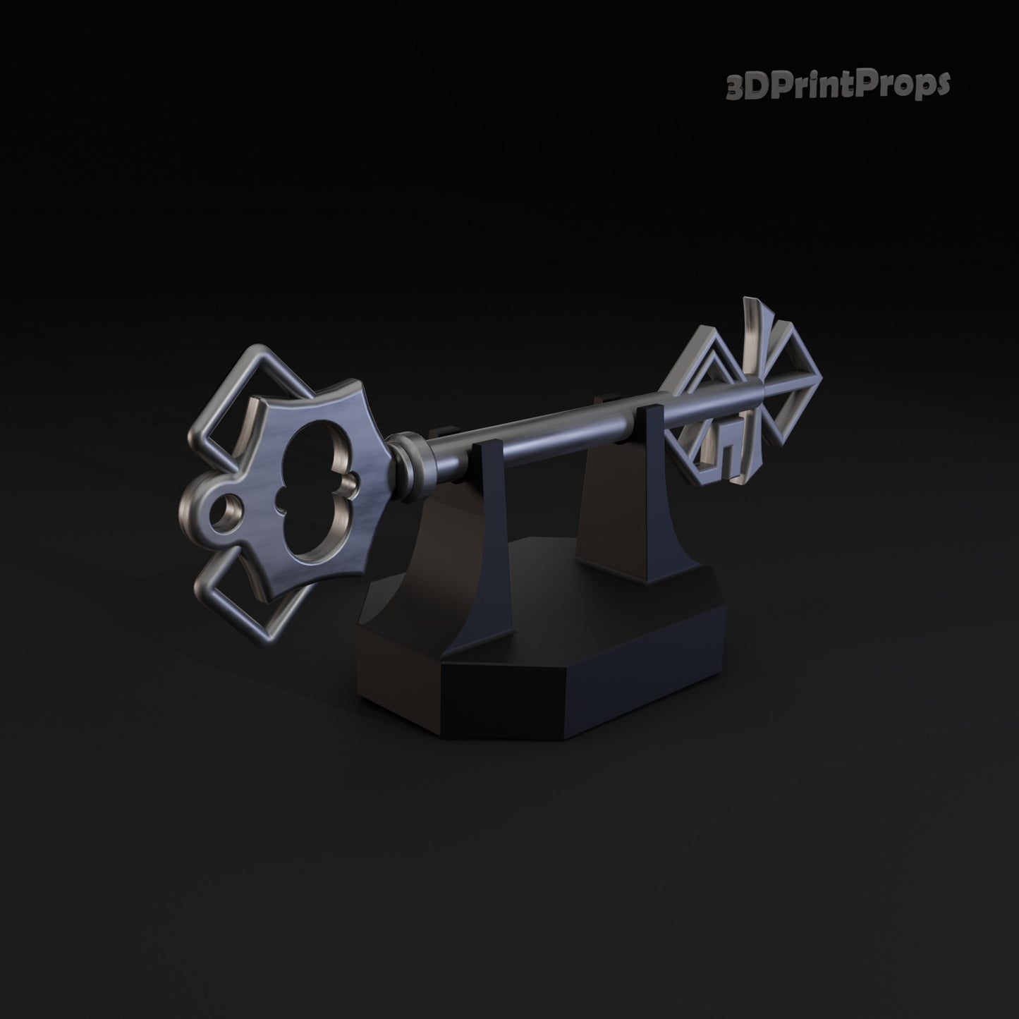 Clair Obscur Expedition 33 Old Key Prop with 3D Printable Display Stand STL File