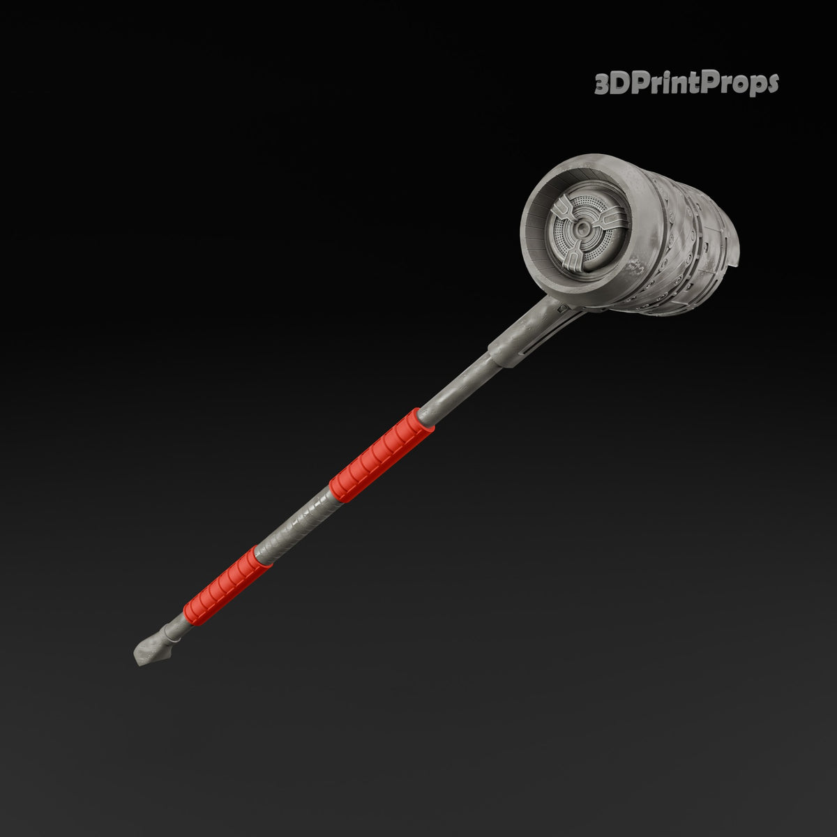 Pulse Hammer model split into printable parts