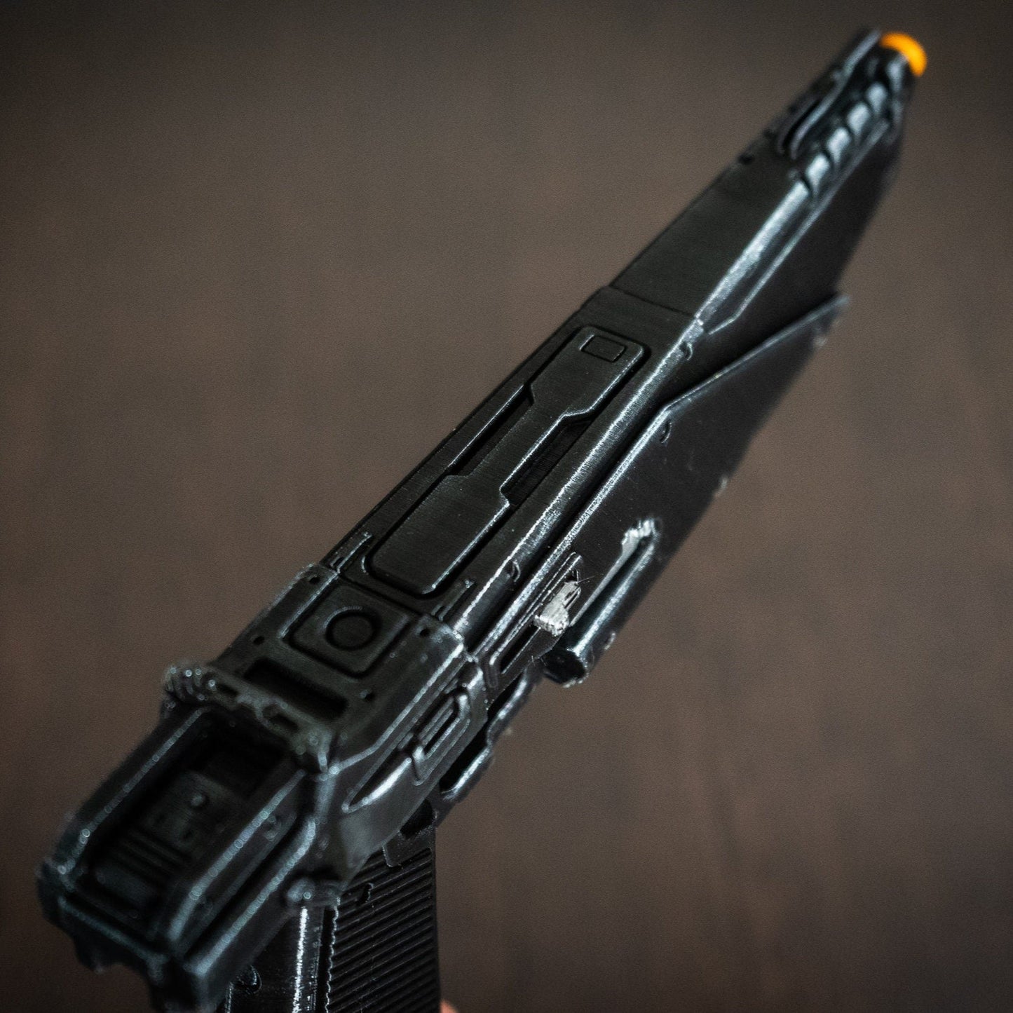 Convention safe plastic Star Wars prop gun with orange safety plug