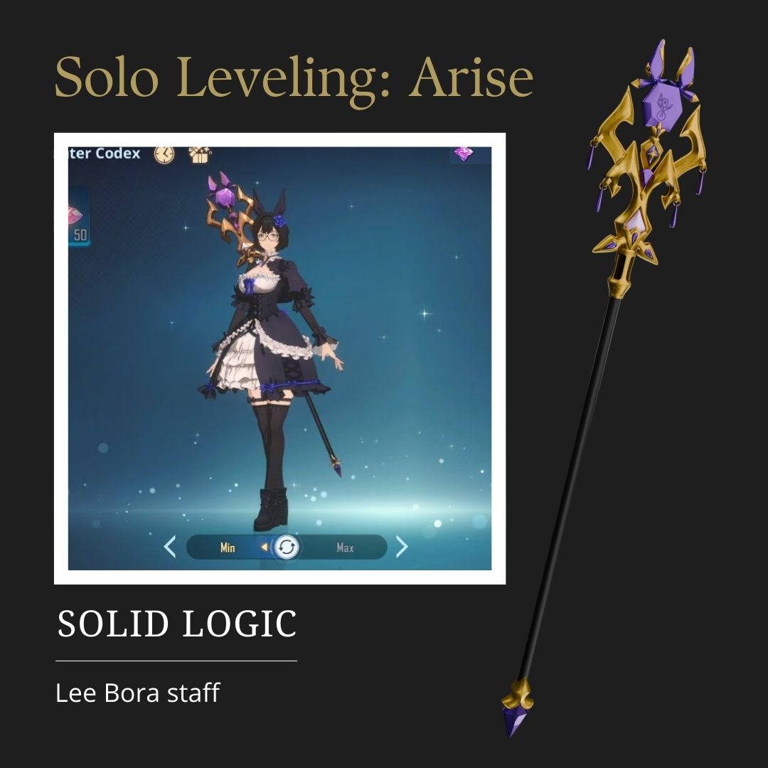 Solo Leveling ARISE Lee Bora Solid Logic Staff Prop 3D Print STL File
