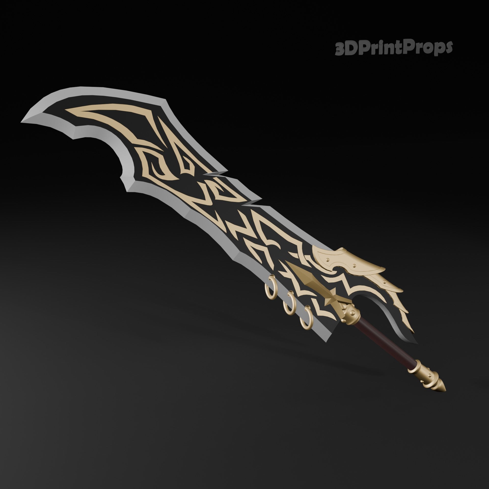 Solo Leveling Arise Orc's Broadsword Weapon Prop 3D Print STL File