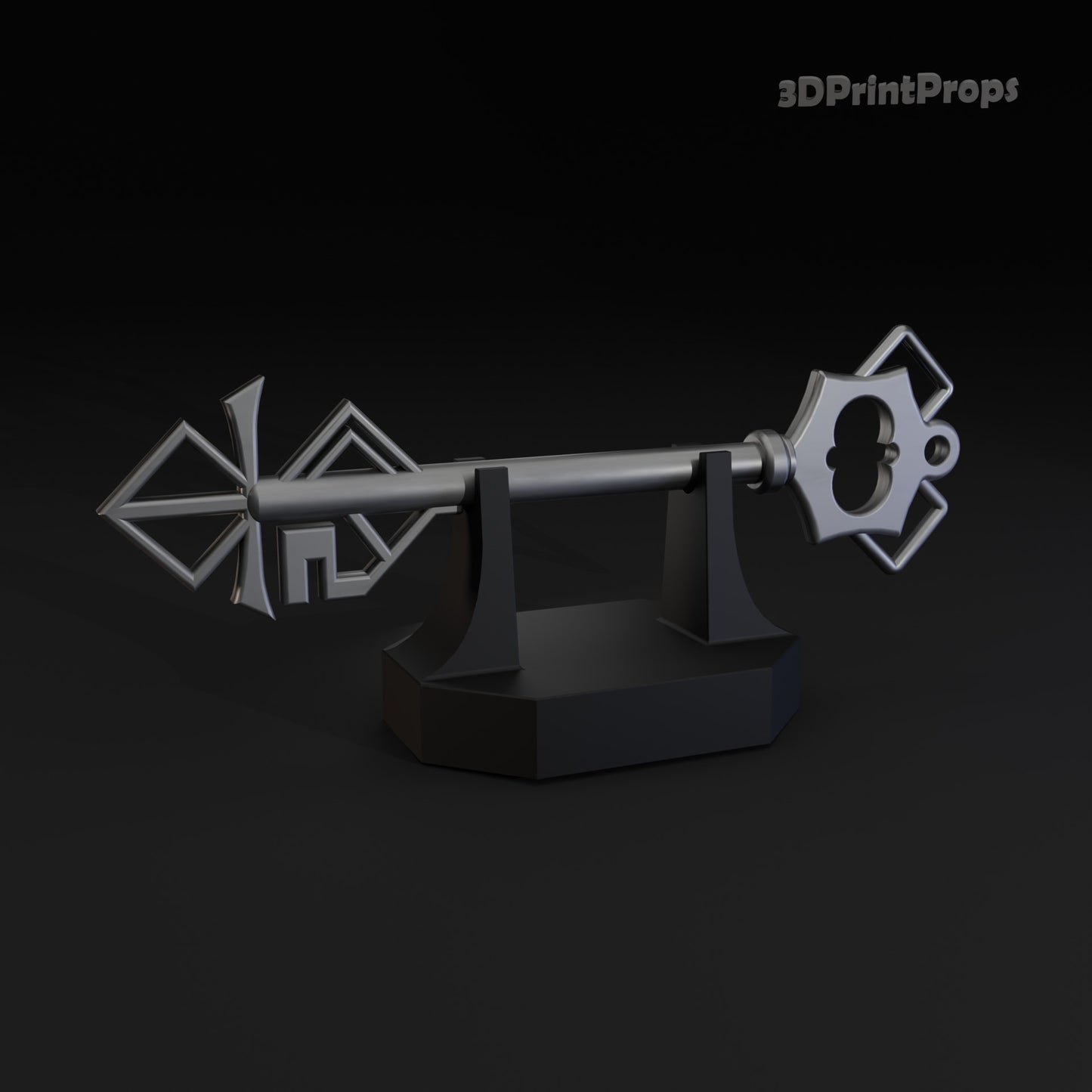 Clair Obscur Expedition 33 Old Key Prop with 3D Printable Display Stand STL File