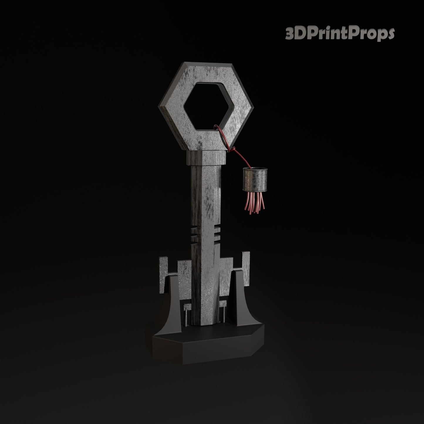 Clair Obscur Expedition 33 Underground Key Prop with 3D Printable Display Stand STL File