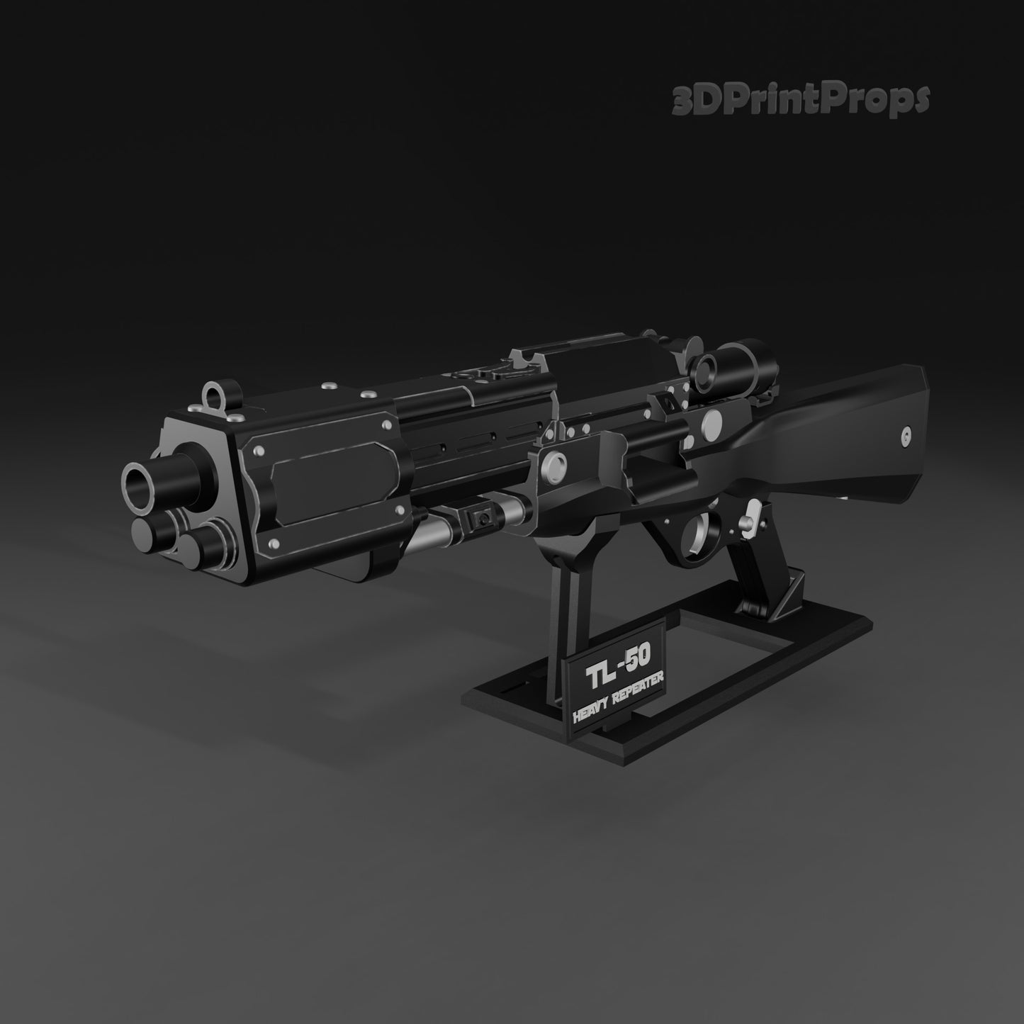 TL-50 Heavy Repeater Prop with 3D Printable Display Stand STL File