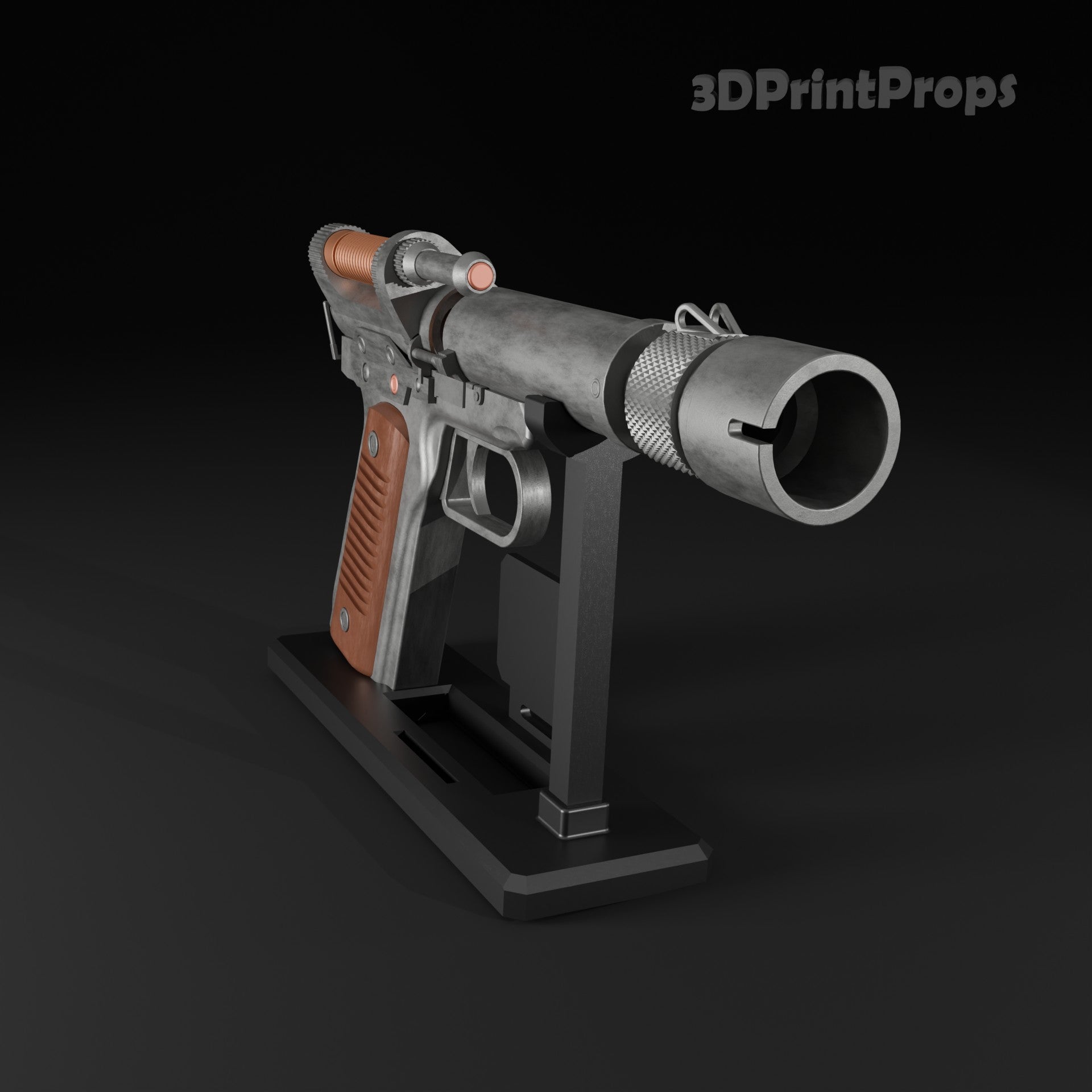 Kay Vess VM-19 Heavy Blaster Pistol & Stand STL - Star Wars Outlaws 3D Print File
