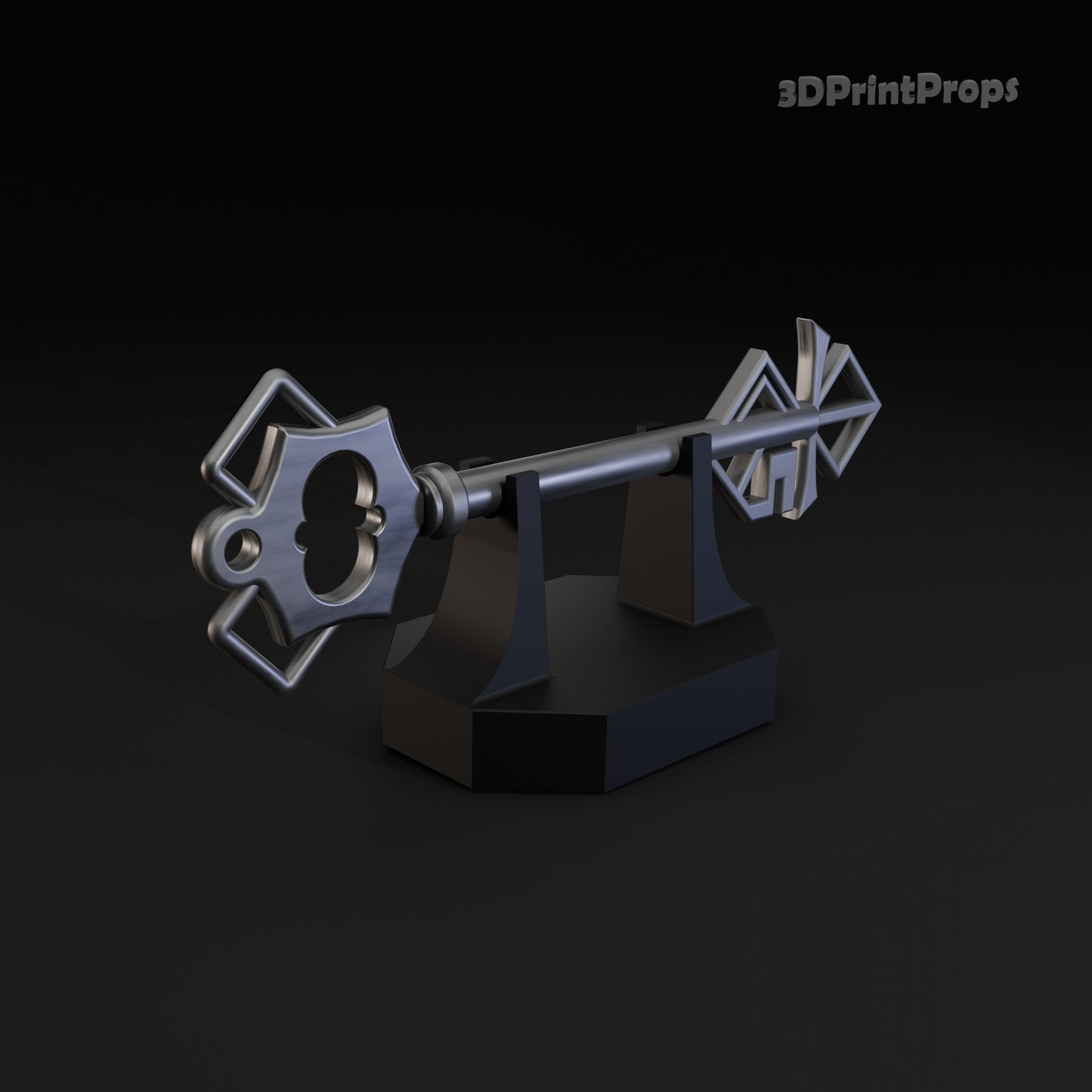 Clair Obscur Expedition 33 Old Key Prop with 3D Printable Display Stand STL File