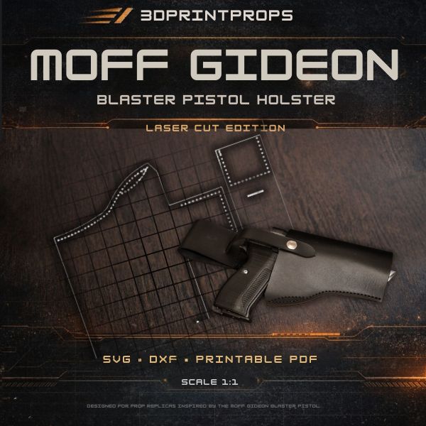 DIY Moff Gideon costume gear: leather pattern for blaster rig