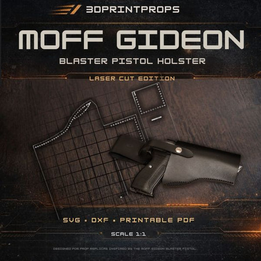 DIY Moff Gideon costume gear: leather pattern for blaster rig