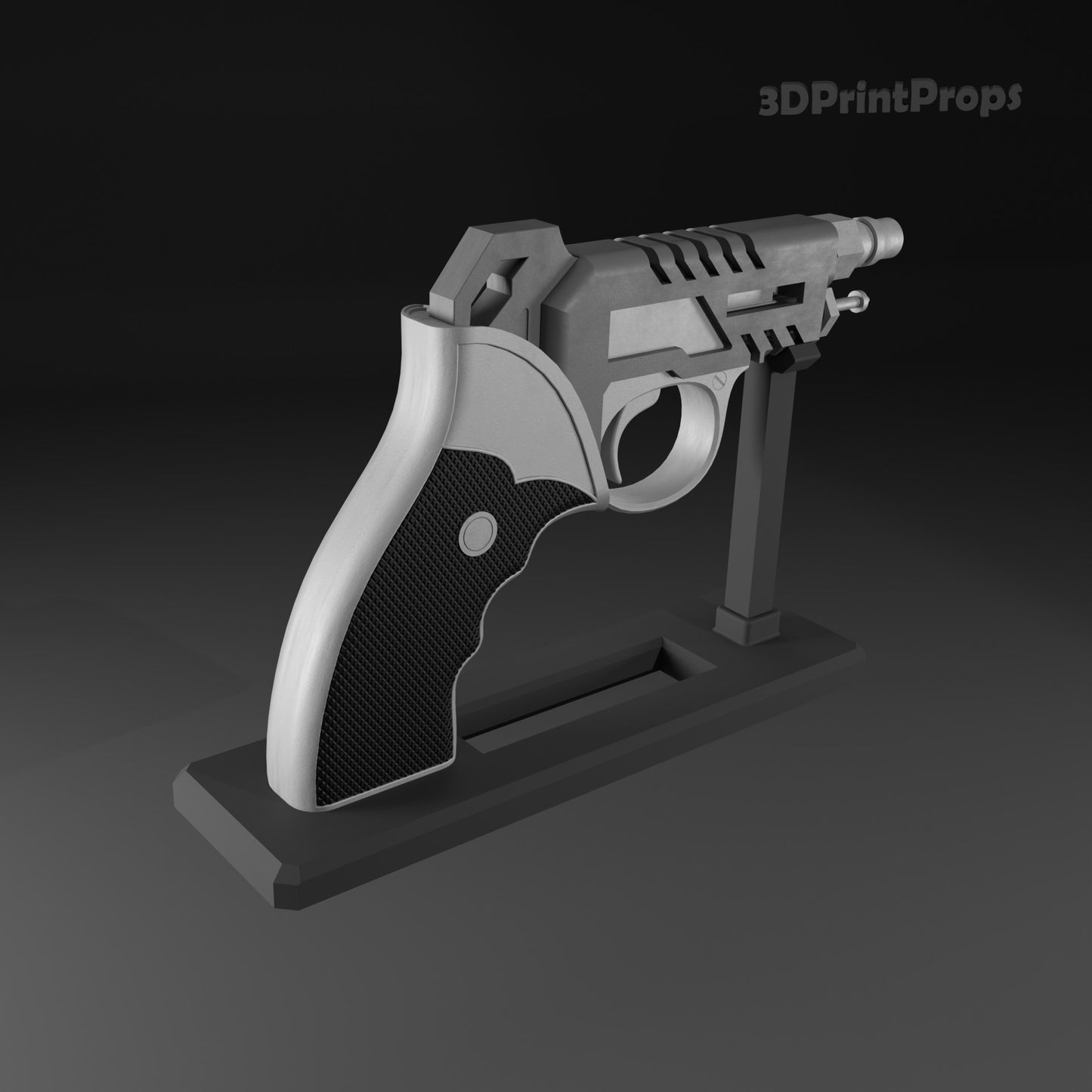 Kiru-Beam Pistol Prop with 3D Printable Display Stand STL File Heavenly Delusion