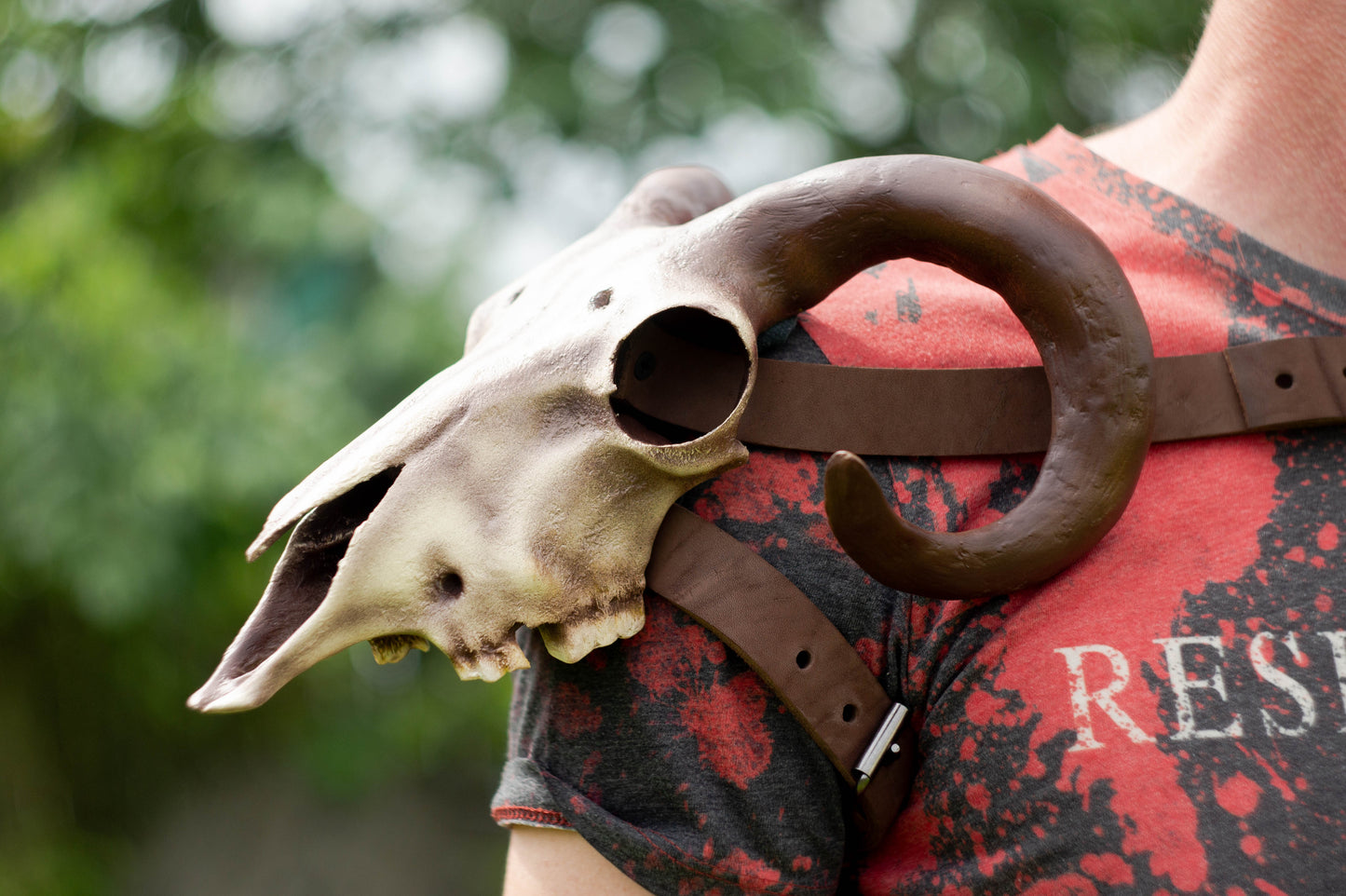Viking Ram Skull Pauldrons - Cosplay Shoulder Armor (Pair)