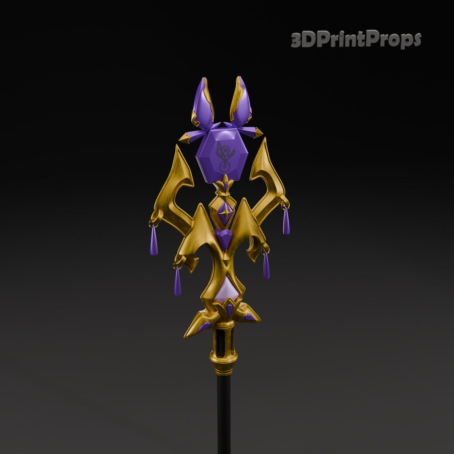 Solo Leveling ARISE Lee Bora Solid Logic Staff Prop 3D Print STL File