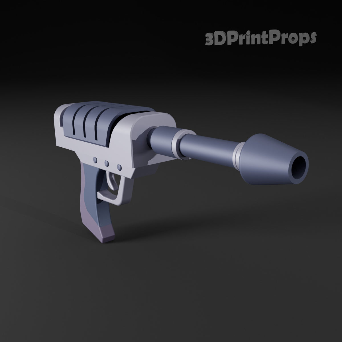 Plasma Pistol model split into printable parts