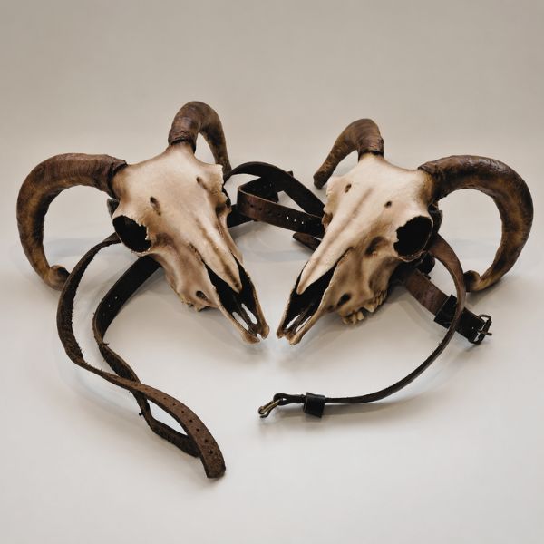 Viking Ram Skull Pauldrons - Cosplay Shoulder Armor (Pair)