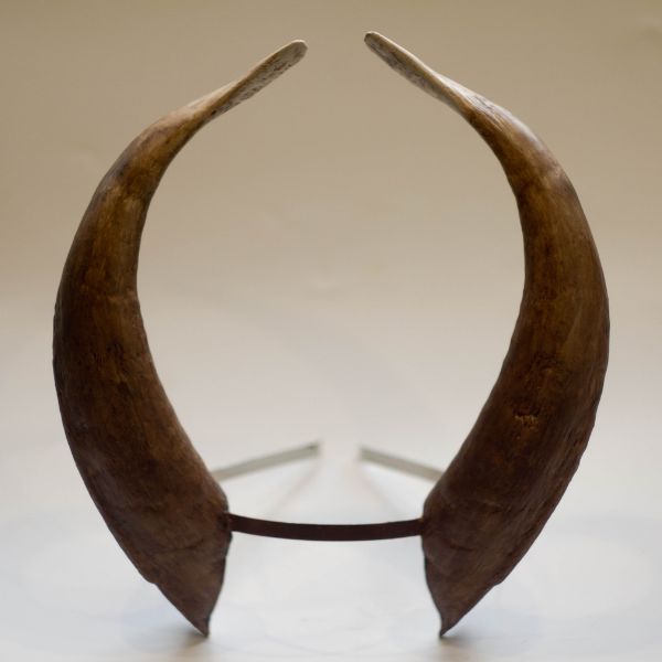 Tiefling Horns Headband | Hand-Painted Brown Devil Cosplay Horns