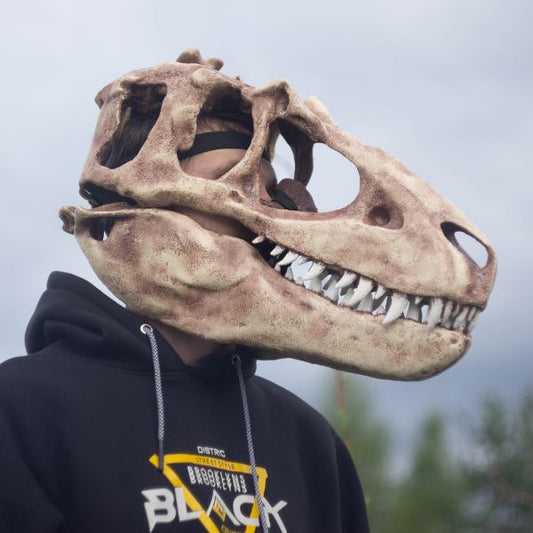 Realistic Tyrannosaurus Rex skull mask wearable 3D scan dinosaur helmet