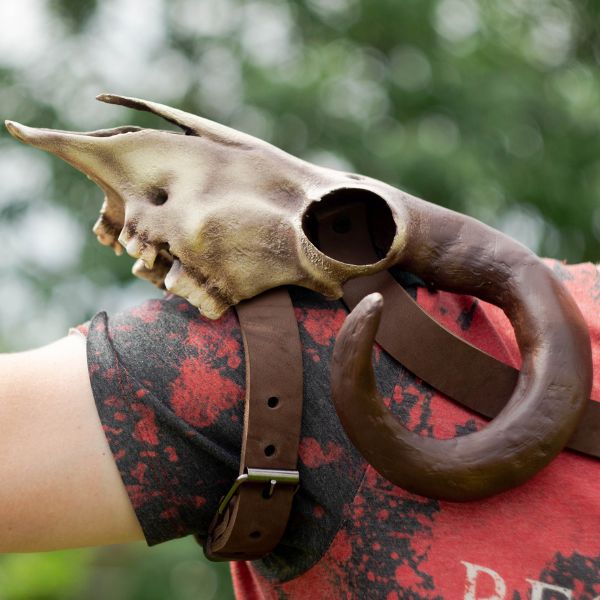 Viking Ram Skull Pauldrons - Cosplay Shoulder Armor (Pair)