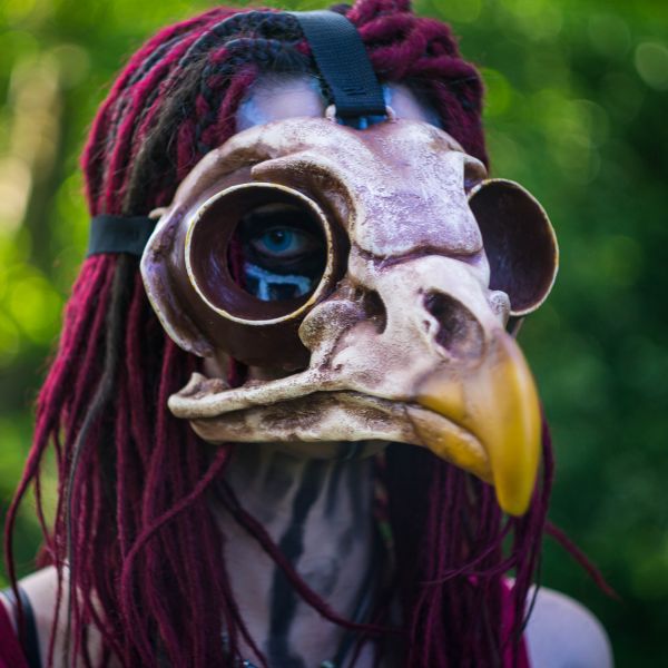 Realistic owl skull mask wearable 3D printed cosplay helmet