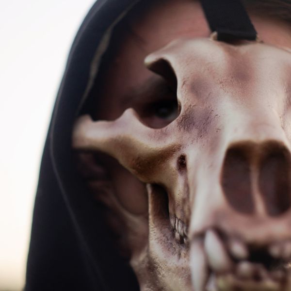 Realistic bear skull mask wearable 3D printed cosplay helmet