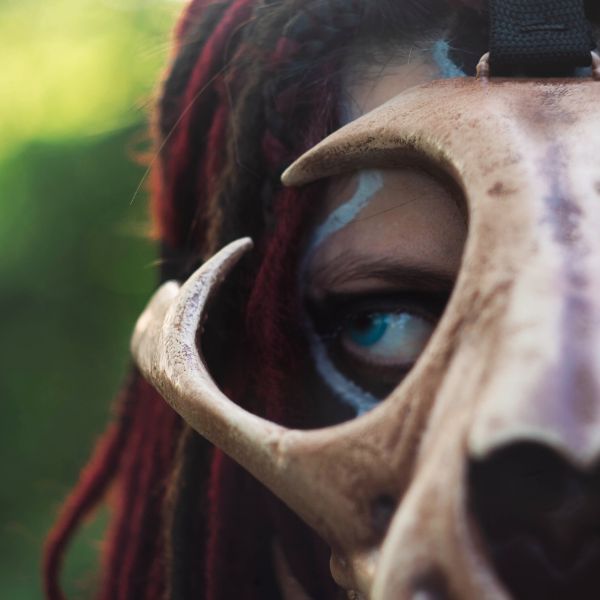 Realistic lynx skull mask wearable 3D printed cosplay helmet