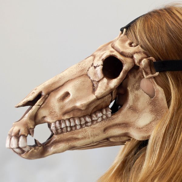Realistic horse skull mask wearable 3D printed cosplay helmet