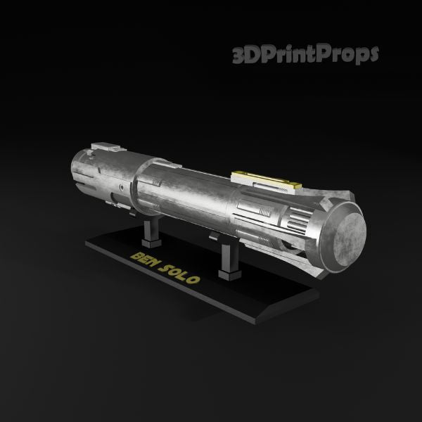Star Wars Ben Solo Lightsaber Hilt with 3D Printable Display Stand