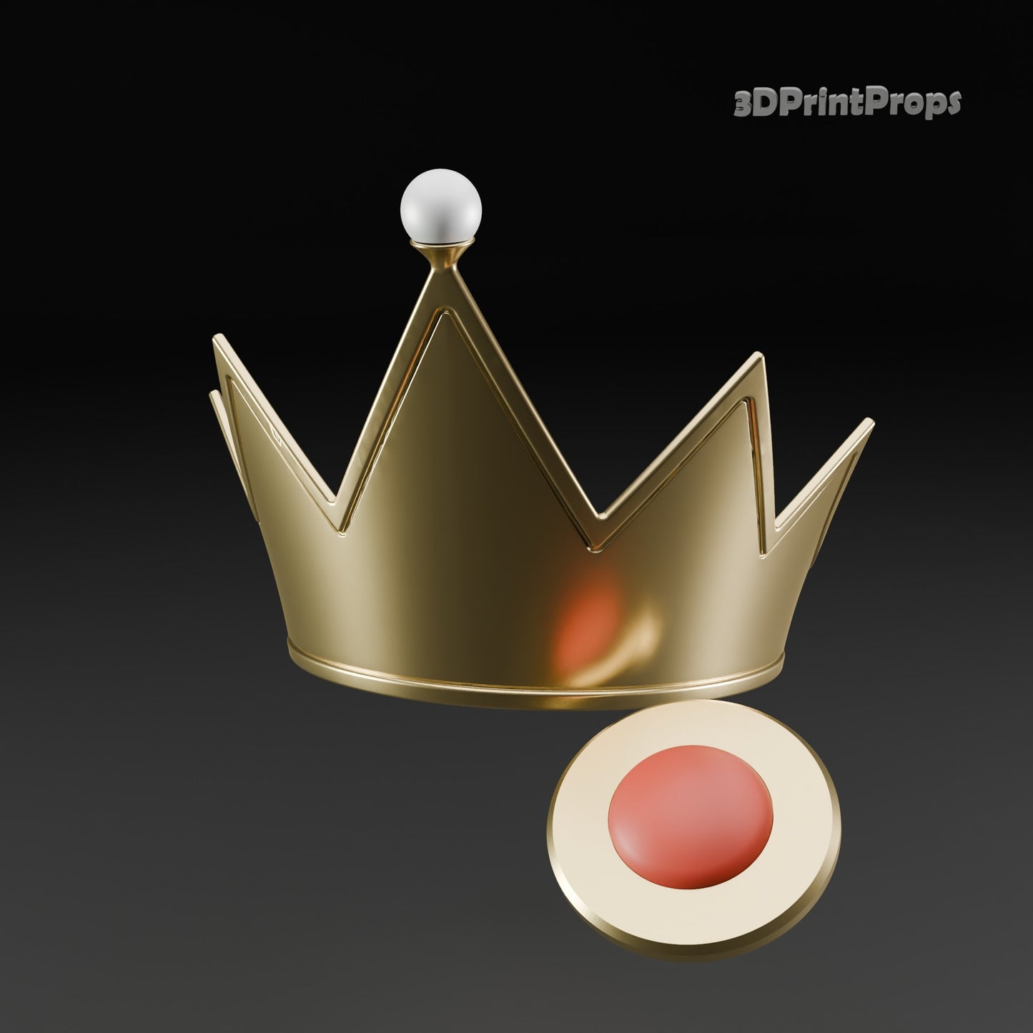 Fairytale Evil Queen Crown and Brooch Prop Set 3D Print STL File
