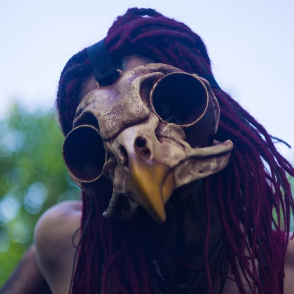 Realistic owl skull mask wearable 3D printed cosplay helmet