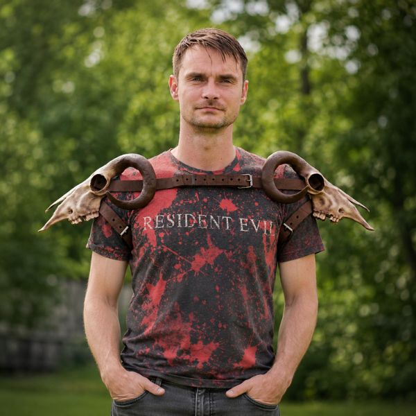 Viking Ram Skull Pauldrons - Cosplay Shoulder Armor (Pair)