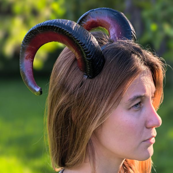 Convention safe tiefling horns for fantasy expo and comic-con
