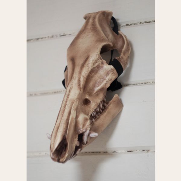 Realistic boar skull mask wearable 3D printed cosplay helmet