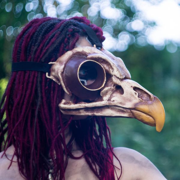 Realistic owl skull mask wearable 3D printed cosplay helmet