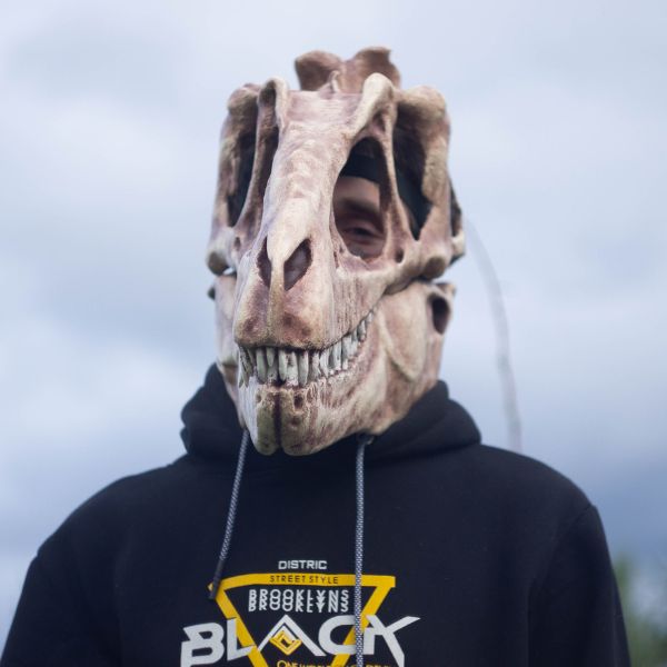 Realistic Tyrannosaurus Rex skull mask wearable 3D scan dinosaur helmet