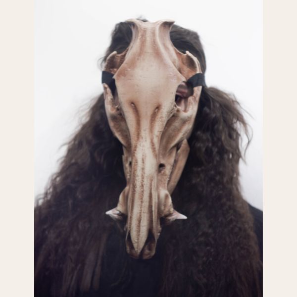 Realistic boar skull mask wearable 3D printed cosplay helmet
