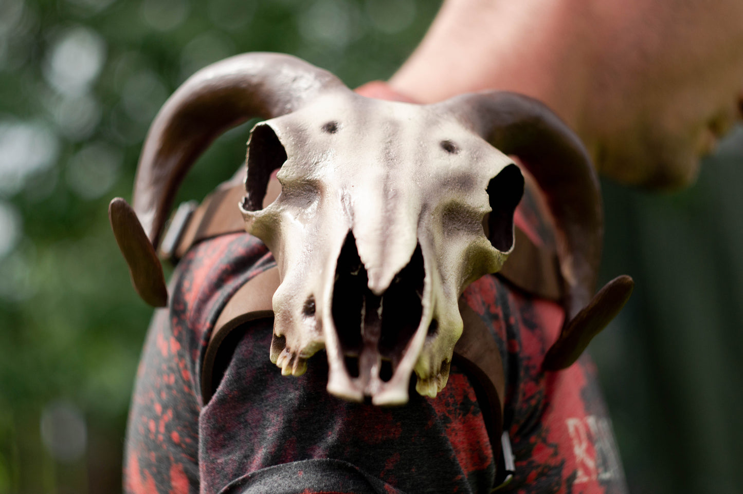 Viking Ram Skull Pauldrons - Cosplay Shoulder Armor (Pair)