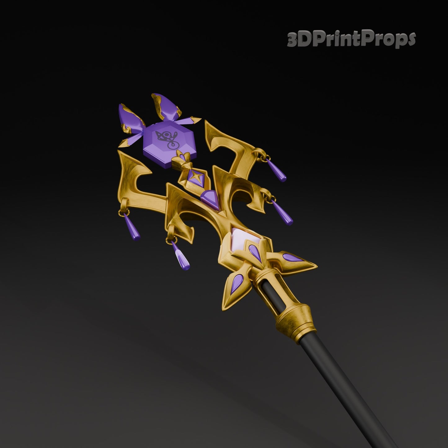 Solo Leveling ARISE Lee Bora Solid Logic Staff Prop 3D Print STL File