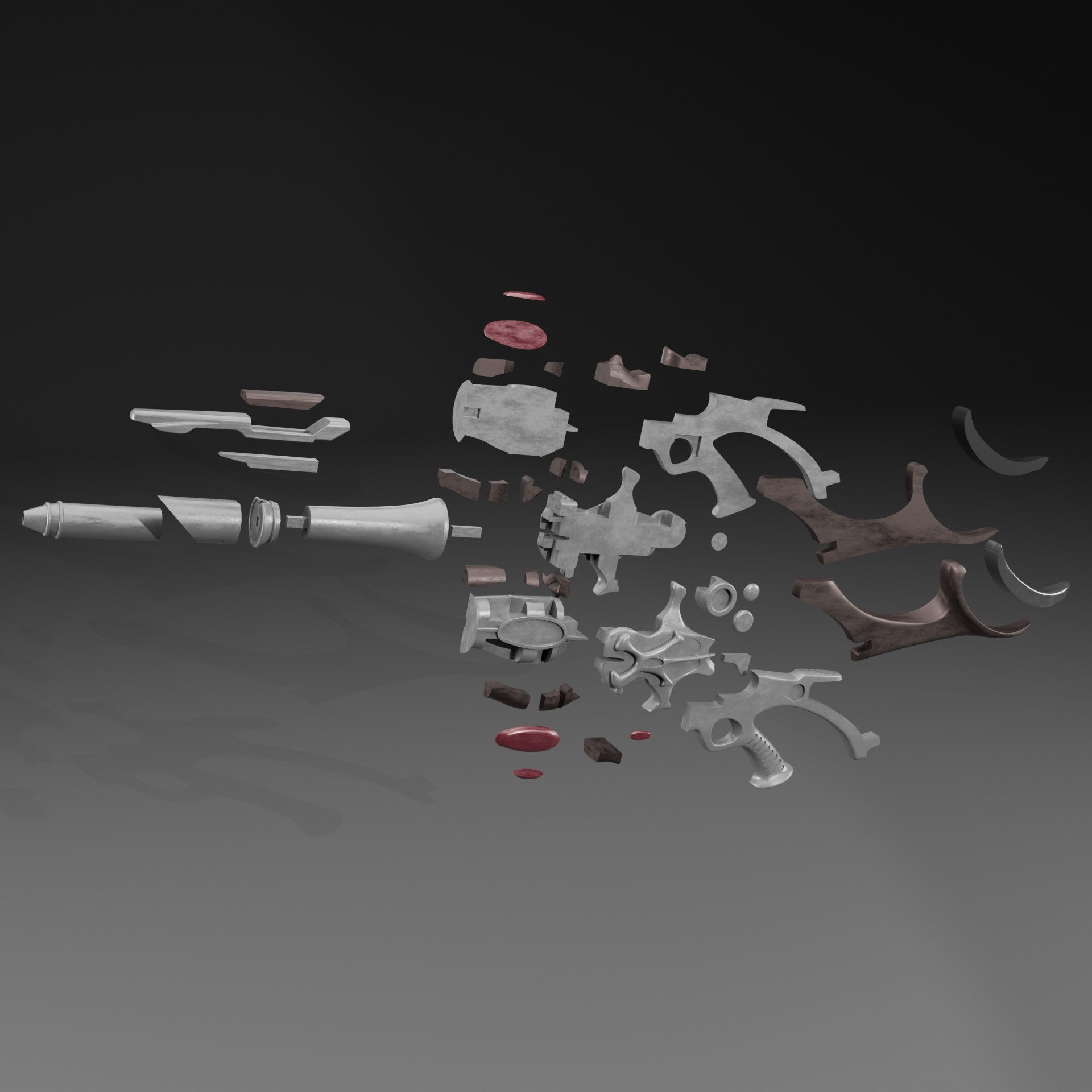3D Printable HB-9 Rifle Parts Separated and Optimized for 20cm and 40cm Print Beds