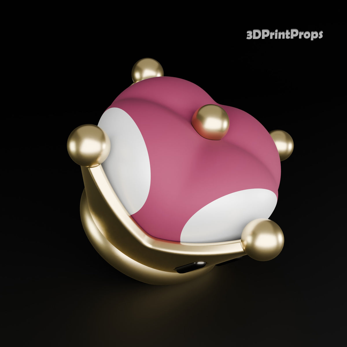 Top view of the 3D printable Bowsette Super Crown model