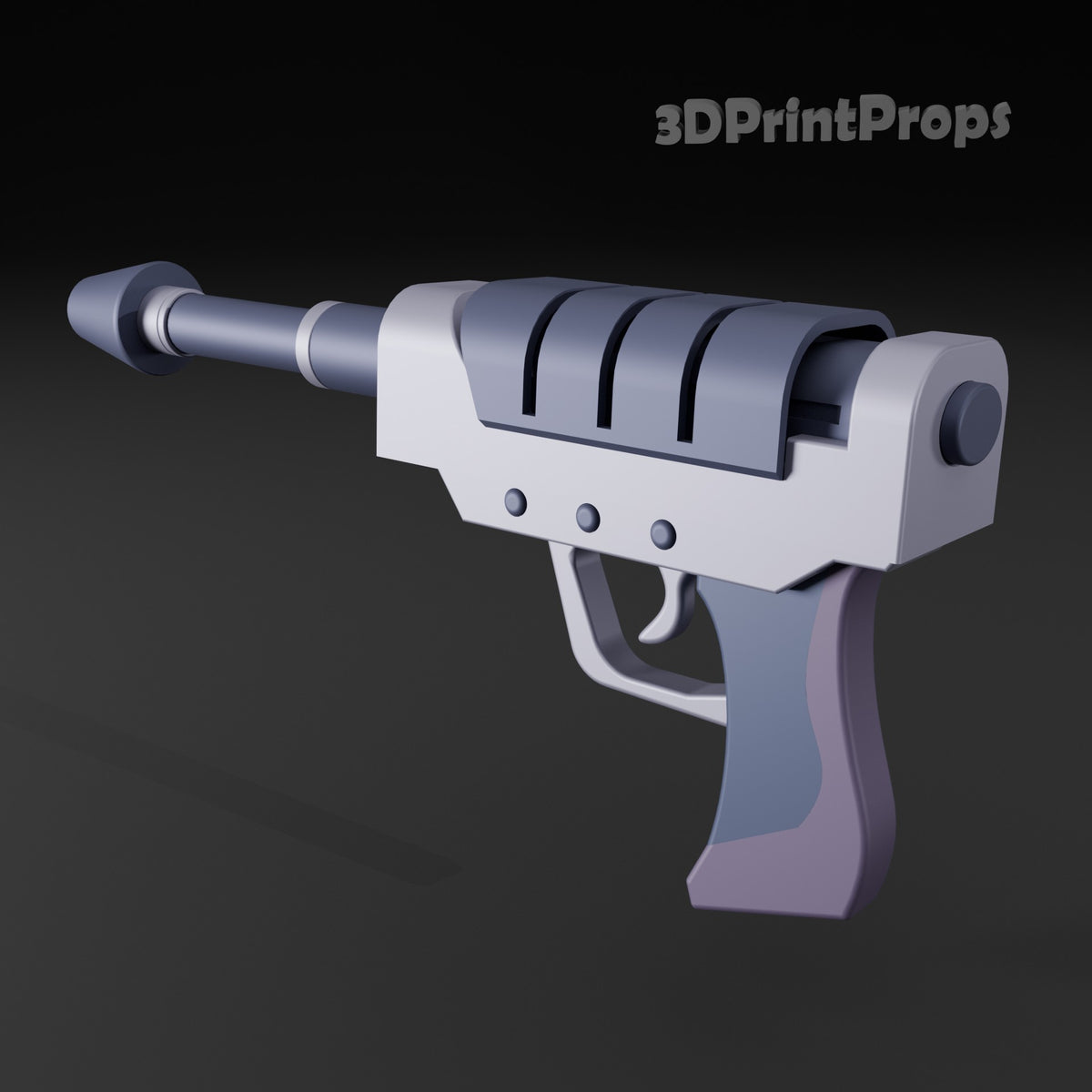 Plasma Pistol model split into printable parts