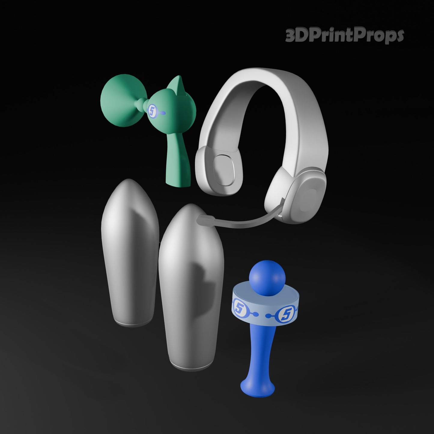 Ulala Space Channel 5 Cosplay Accessories STL Bundle – 3D Print Files (STL OBJ STEP)