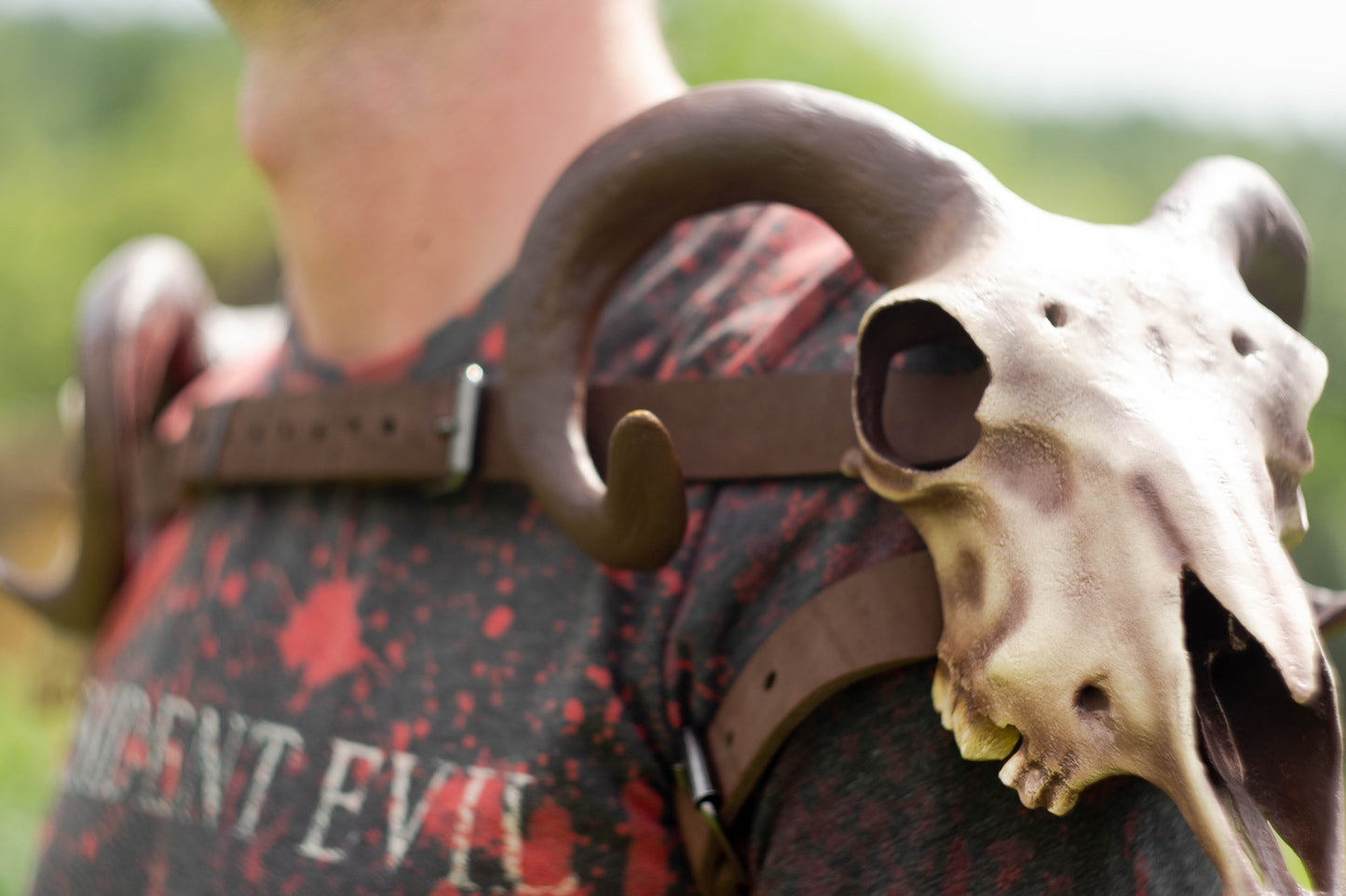 Viking Ram Skull Pauldrons - Cosplay Shoulder Armor (Pair)