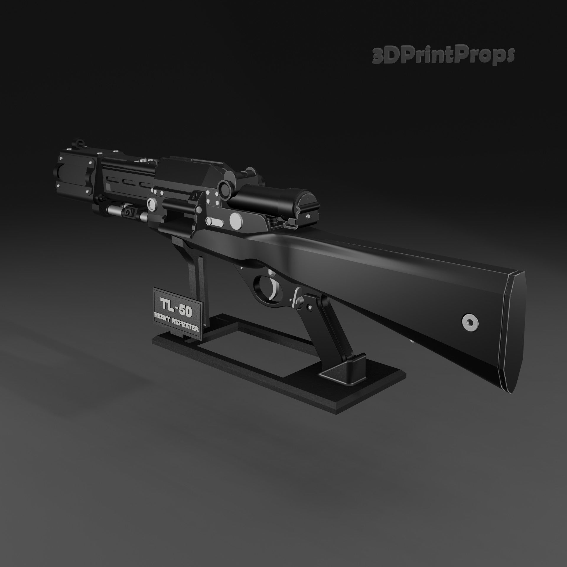 TL-50 Heavy Repeater Prop with 3D Printable Display Stand STL File