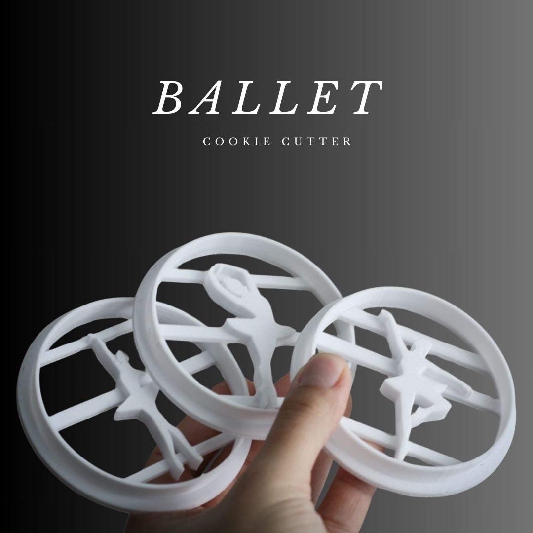 3-piece Ballet Dancers cookie cutter set featuring elegant ballerina silhouettes