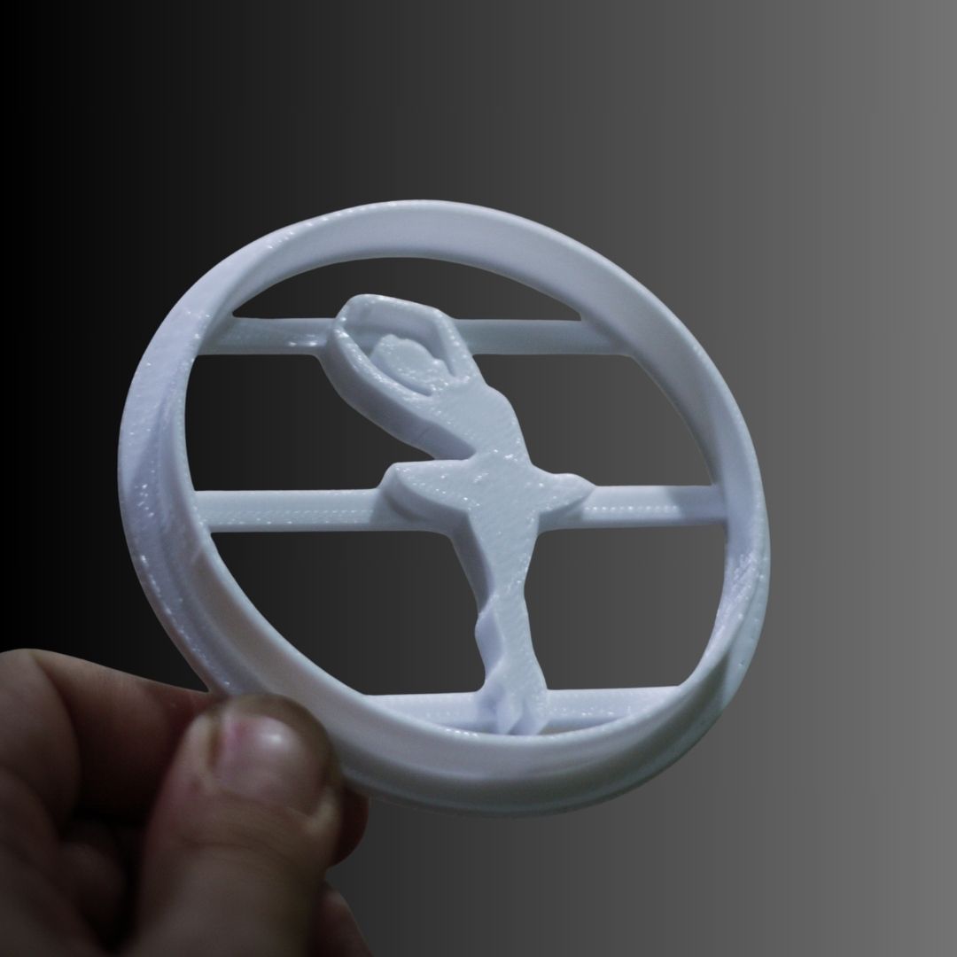 Graceful prima ballerina 3.4 inch 3D printed baking mold close-up