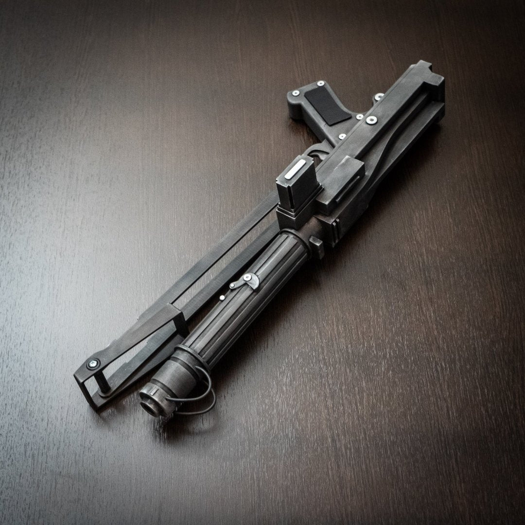 Grand Army of the Republic DC-15S blaster held by a 501st Legion cosplayer