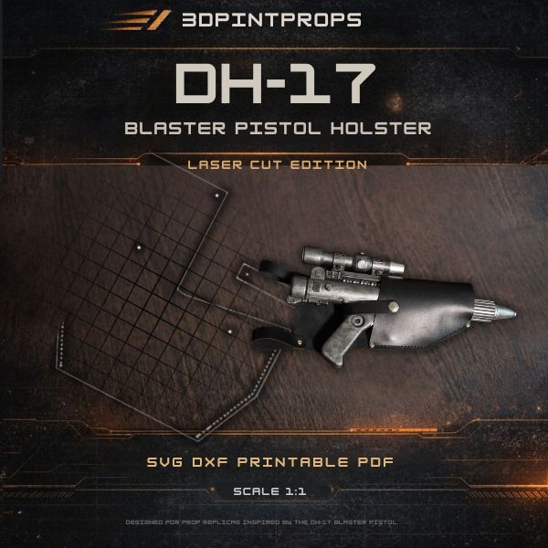 DH-17 blaster holster digital leathercraft pattern download