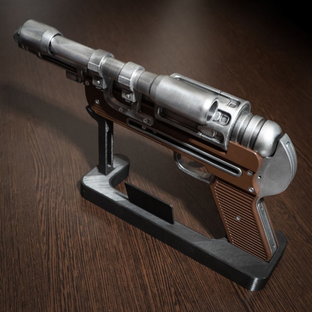 DT-29 Heavy Blaster Pistol Star Wars cosplay replica with orange safety plug and customizable options