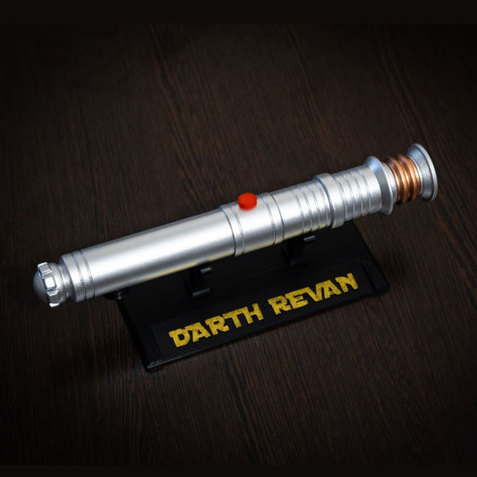Full side view of the 11.5-inch Darth Revan lightsaber hilt replica