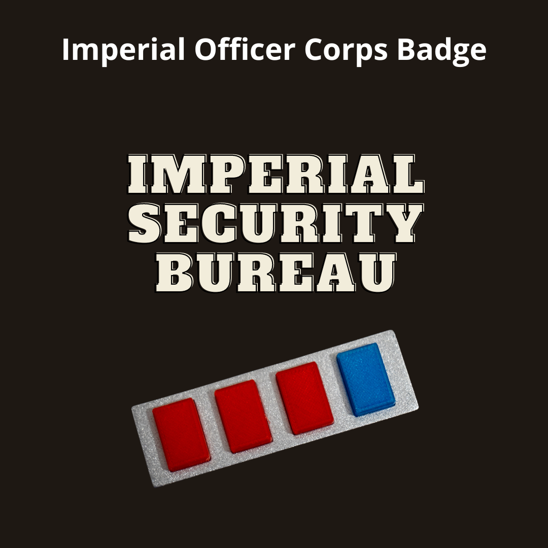 Star Wars ISB rank badge for Imperial Security Bureau officer cosplay