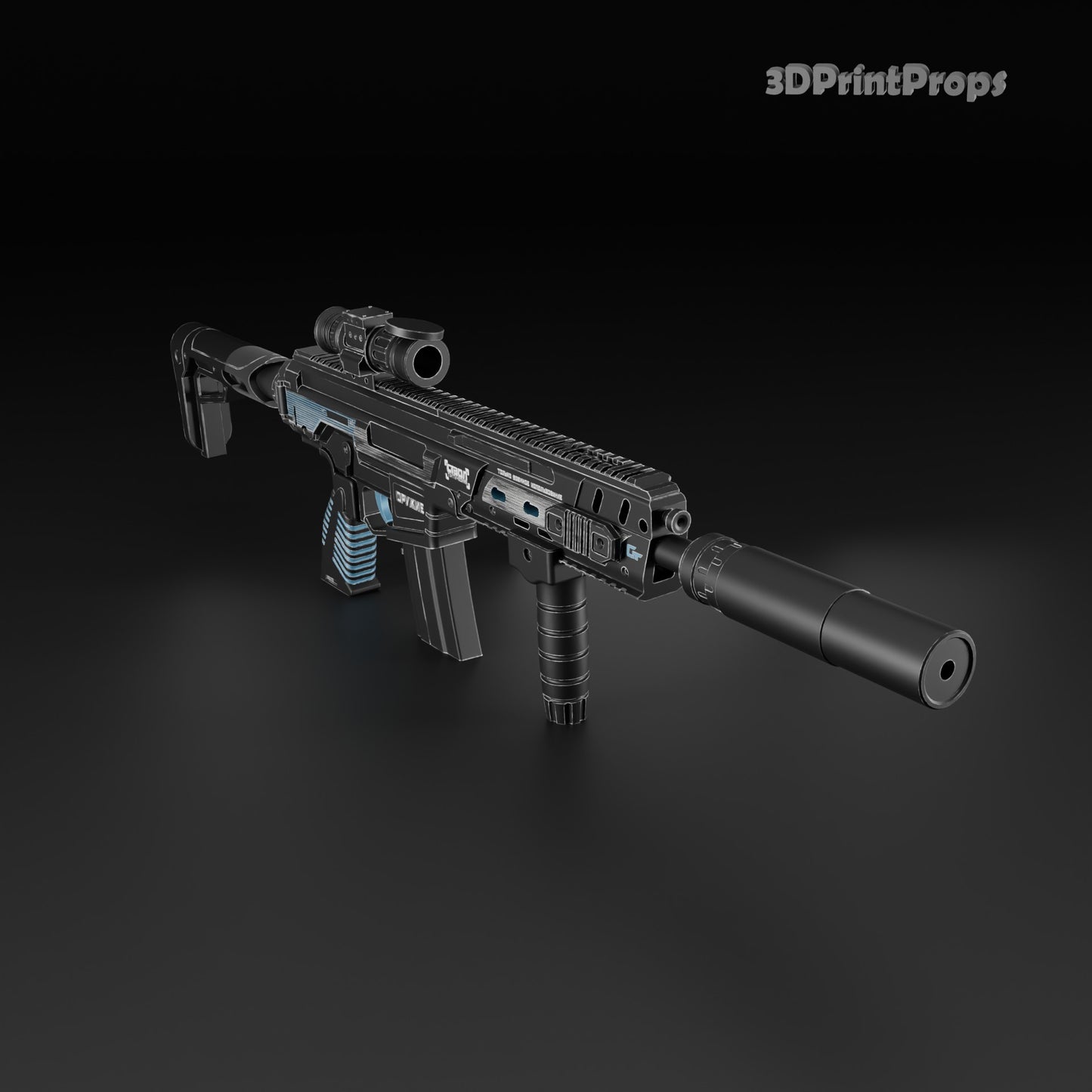 Cosplay Prop Weapon Kilo 141 Assault Rifle Blueprint STL