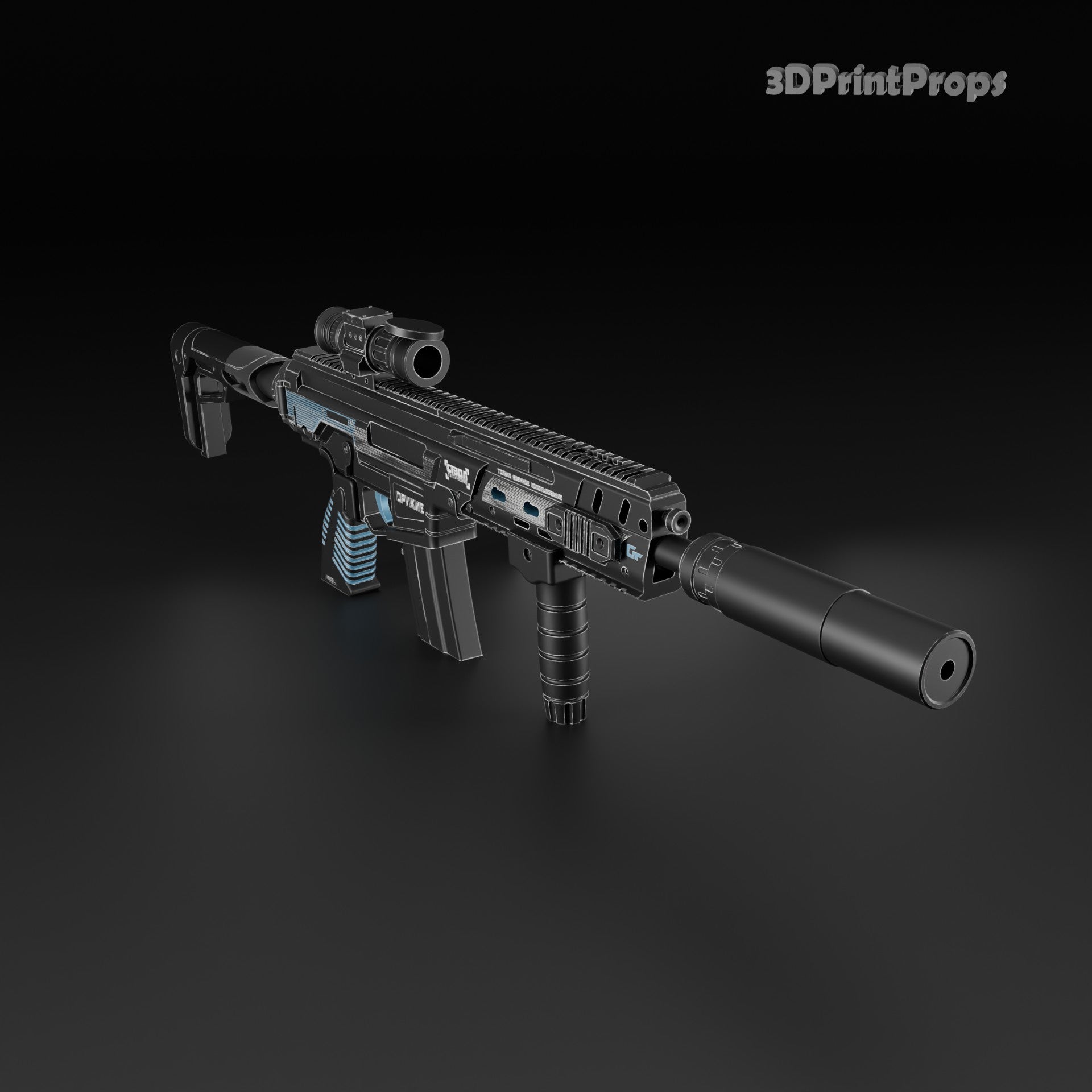 Cosplay Prop Weapon Kilo 141 Assault Rifle Blueprint STL